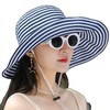 【爆款!夏日出街必备🔥】日系可折叠渔夫帽🌞防晒又时髦，条纹设计显脸小，大头围也能戴！快来Pick你的夏日焦点🎀超百搭出街海滩渔夫帽 商品缩略图3