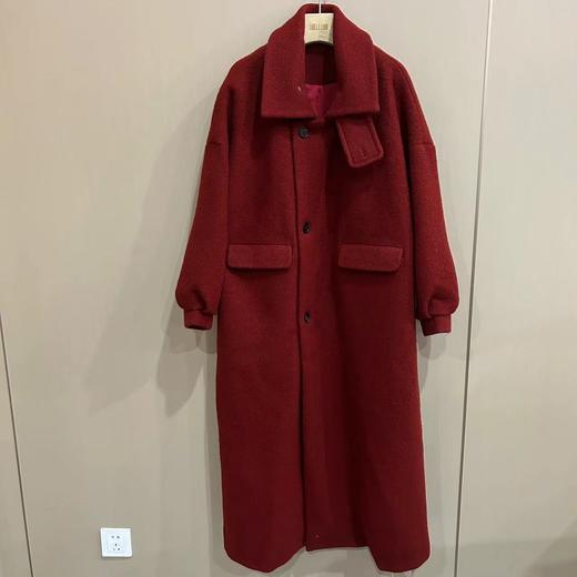 【线上专属】羊毛大衣（24801179胭脂-设计师） 商品图0