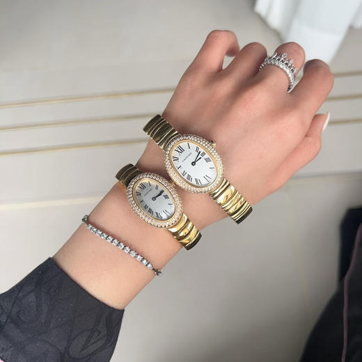 卡地亚浴缸Baignoire1920系列，进口瑞士石英机芯，316L精钢表壳表链，淬火钢蓝指针，标志性罗马表盘，弧形水晶镜面，月牙形表链环环相扣❕❕❕ 商品图12