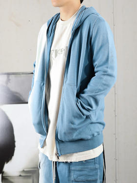 Rick Owens Drkshdw | HOLLYWOOD渐变蓝连帽衫