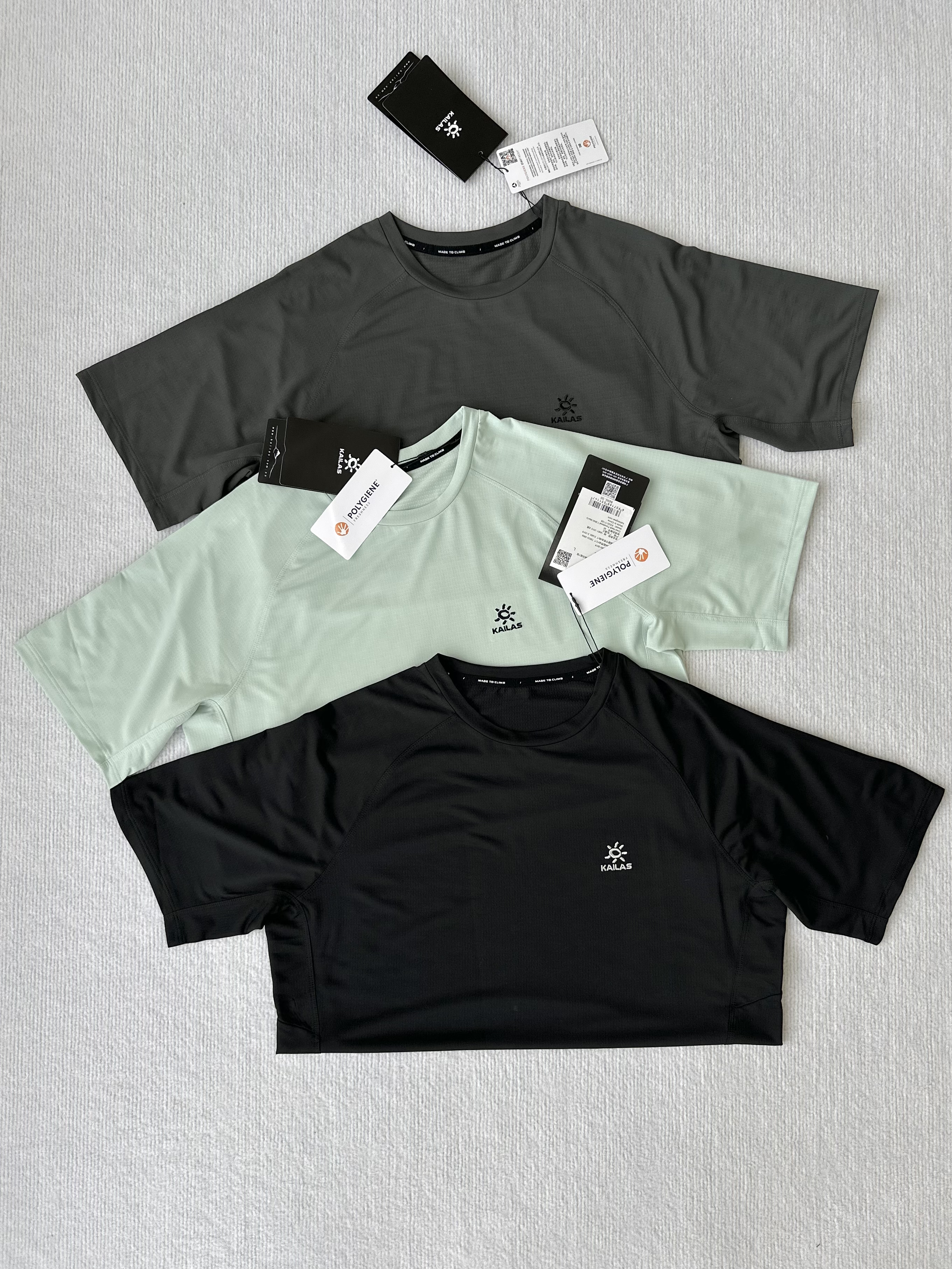 清仓付款减库存！官网热销爆款，天猫旗舰店折扣公价670十 KAILAS凯乐石圆领短袖功能T恤   抑菌短袖