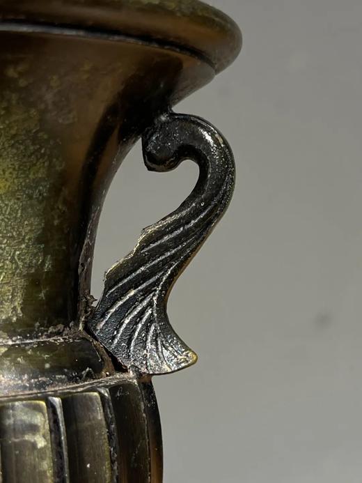 青铜羽翼耳多棱花觚，顺丰包邮 商品图5