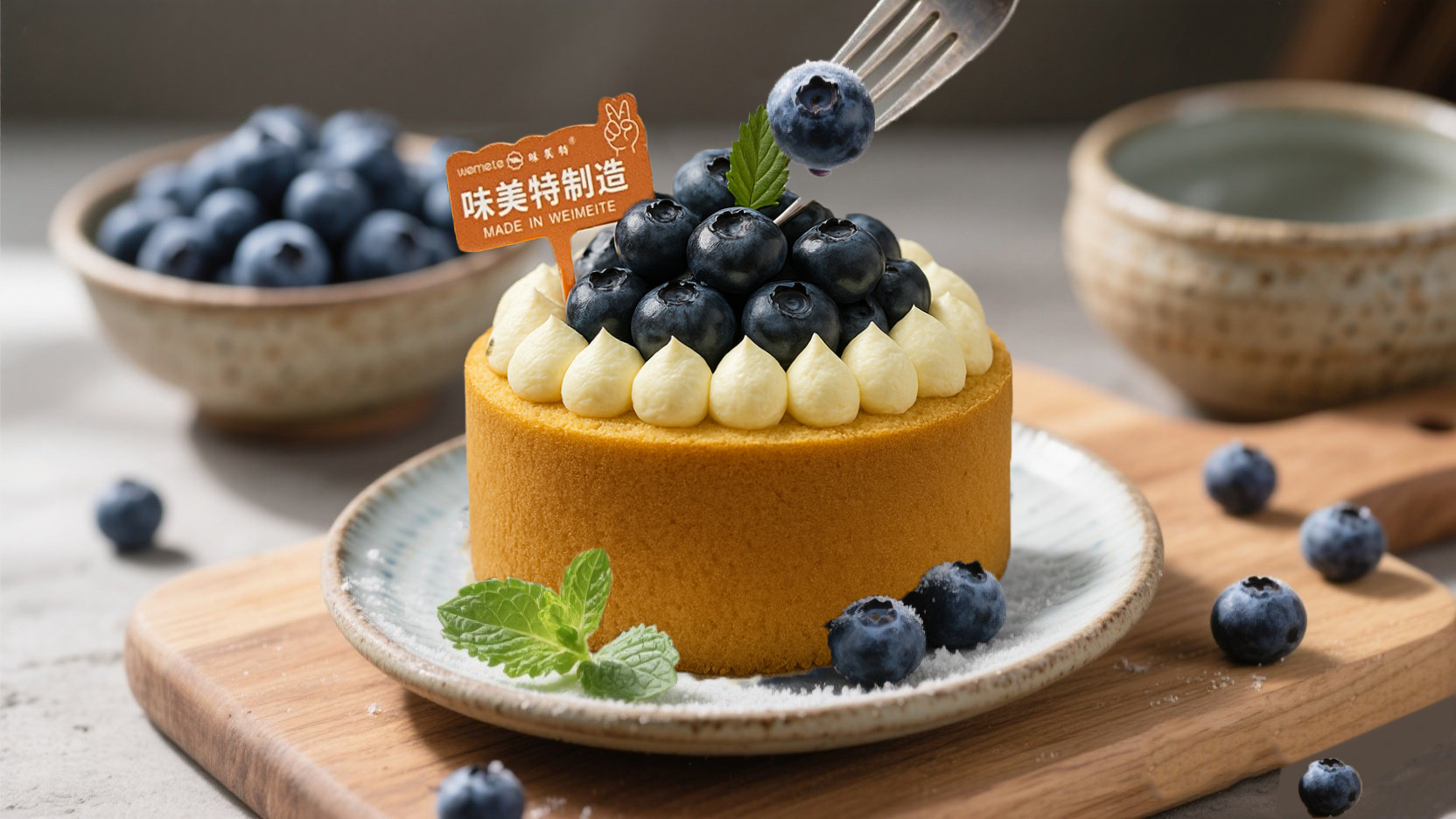 味美特“蓝莓女王卷/草莓女王卷二选一，女王卷的入口即化搭配时令水果-让你一口停不下来