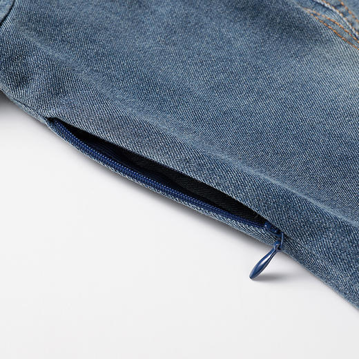 奢姿大码女装2025夏季气质方领设计连衣裙胖妹妹时尚休闲牛仔裙子9952821969 商品图3