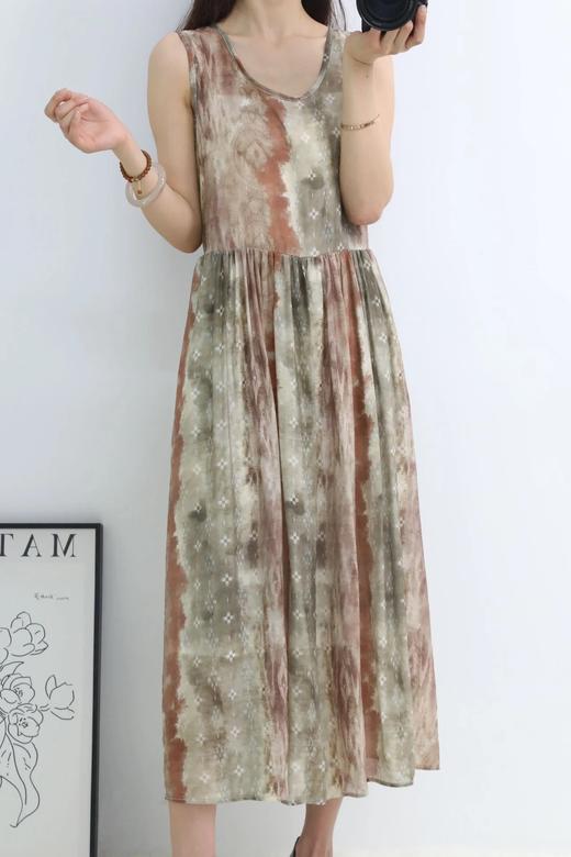 LPIUTY品牌直发！ 棠梨褐天丝连衣裙 C1225038 商品图2