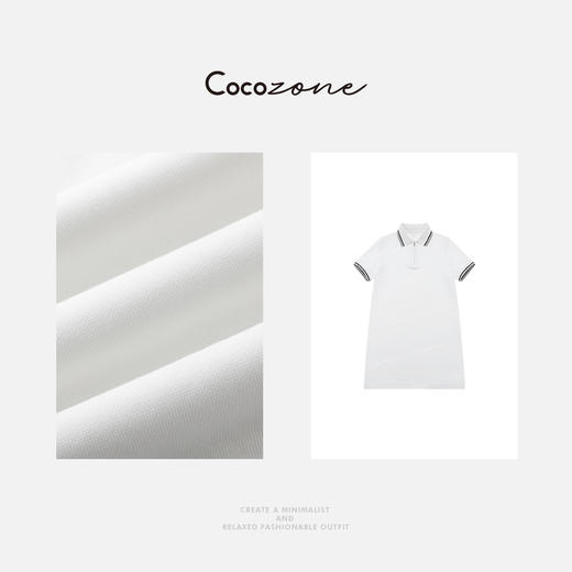 COCO ZONE 刘一一 【棉莫代尔混纺】POLO领简约连衣裙CD2A0925 商品图2