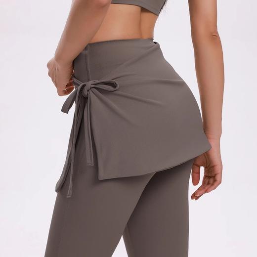 跃牌【禅语梵心】两件套高腰凉感抗菌裸感瑜伽裤屁帘跑步运动裤透气健身喇叭裤CK5460 商品图3