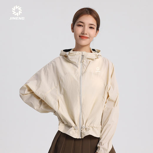 积能 女短款防晒衣收腰夏防紫外线原纱皮肤衣轻薄透气防晒服 商品图8