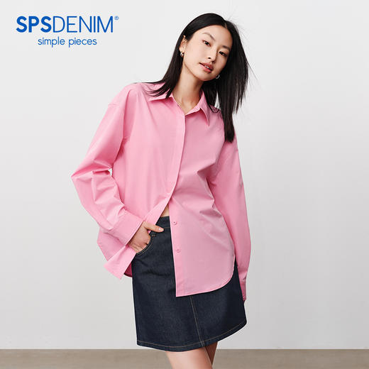 simplepieces上衣SPS粉色衬衫多巴胺不易皱春夏 商品图0