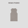 ROMI STUDIO莱赛尔三醋酸混纺极简卡其修身小立领背心 RWCSST1824 商品缩略图0