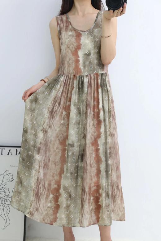 LPIUTY品牌直发！ 棠梨褐天丝连衣裙 C1225038 商品图1