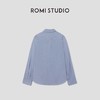 ROMI STUDIO极简随性 高支全棉浅蓝色修身翻领长袖衬衫RWCSST1826 商品缩略图2