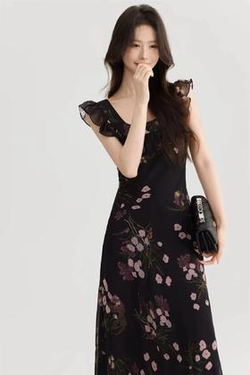 LPIUTY品牌直发！正反两穿秀款印花花卉连衣裙 C1429010