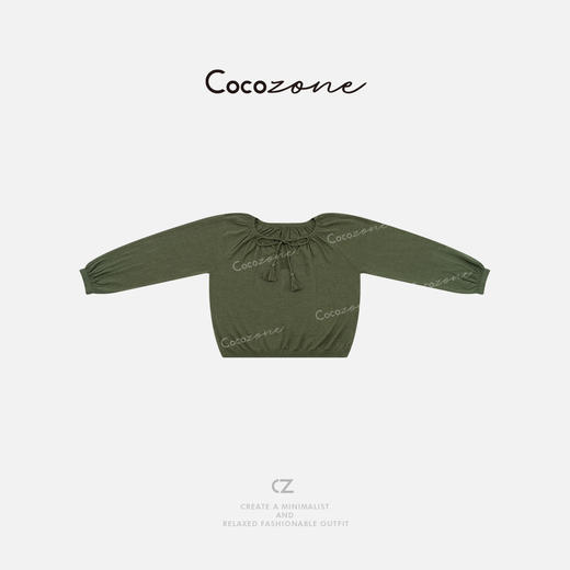 COCO ZONE 刘一一 【亚麻混纺】流苏系绳亲肤毛针织衫 CD1A0832 商品图0