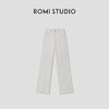 ROMI STUDIO“Clean fit”亚麻棉混纺经典老钱九分微喇裤RWCSXD2538 商品缩略图3