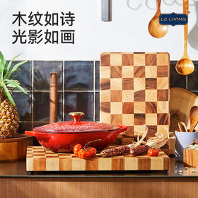 【菜板界天花板】泰国进口相思木棋盘格菜板4CM加厚