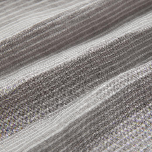 ROMI STUDIO“自然随性”100%色织亚麻复古灰条纹短半裙 RWCSXM2971(现货) 商品图3