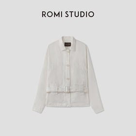 ROMI STUDIO亚麻莱赛尔混纺经典老钱翻领薄款外套 RWCSWG2404