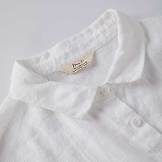 ROMI STUDIO“Clean fit”100%进口汉麻复古休闲翻领衬衫RWCSSM2165 商品图2