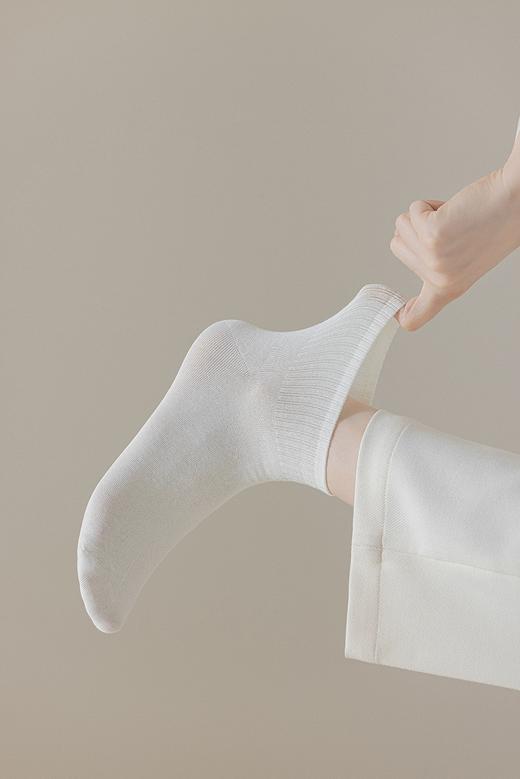 点此购买 爱Ｍ粗罗纹口低筒纯色极致抗起球百棉女袜 艾 317216 商品图1