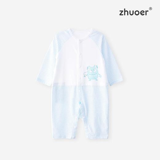 卓儿夏季短袖长袖透气清凉卡通条纹连体衣 商品图3
