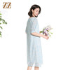 佐尔美夏季新款时尚气质碎花桑蚕丝短袖连衣裙女M42LS69 商品缩略图4