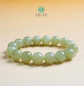 菲菲珠宝好/^和田玉单圈圆珠手串约12mm 商品图0