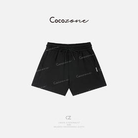 COCO ZONE 刘一一 修饰腰身显瘦简约松紧腰抽绳运动短裤 CD1A0319