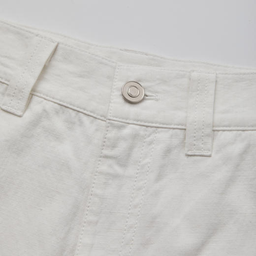 ROMI STUDIO“Clean fit”亚麻棉混纺经典老钱九分微喇裤RWCSXD2538 商品图5