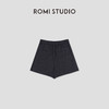 ROMI STUDIO100%色织亚麻斜纹肌理松紧腰复古洗水短裤 RWCSXY2280 商品缩略图1