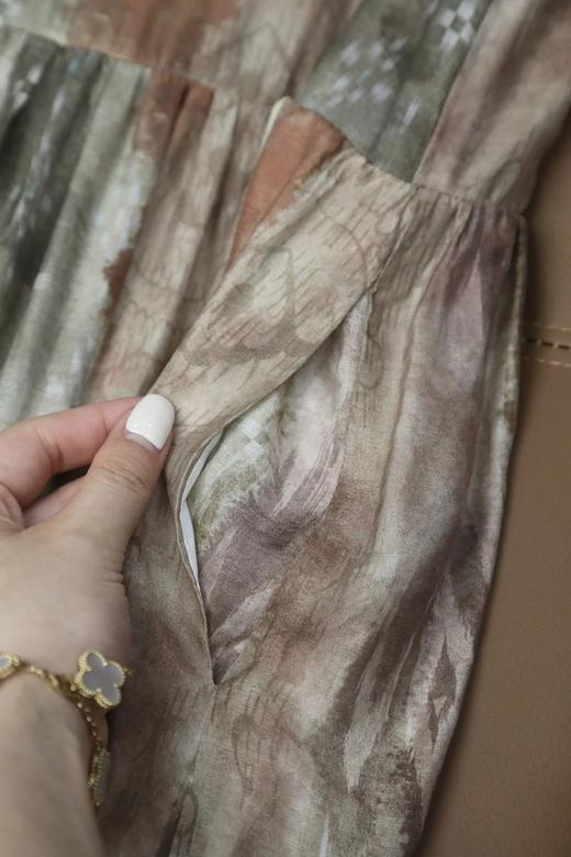 LPIUTY品牌直发！ 棠梨褐天丝连衣裙 C1225038 商品图6