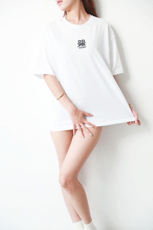 胸口印花tee，限量联名的喔！！基础圆领全棉平纹针织t恤C050466 商品图14