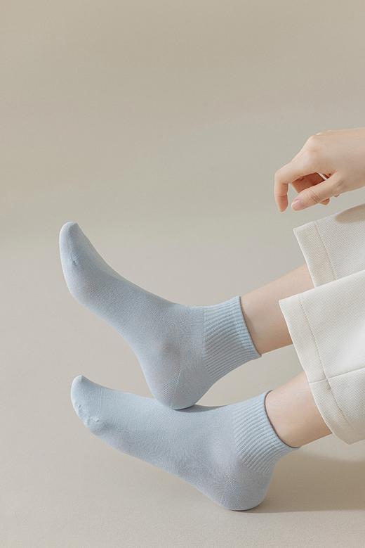 点此购买 爱Ｍ粗罗纹口低筒纯色极致抗起球百棉女袜 艾 317216 商品图3