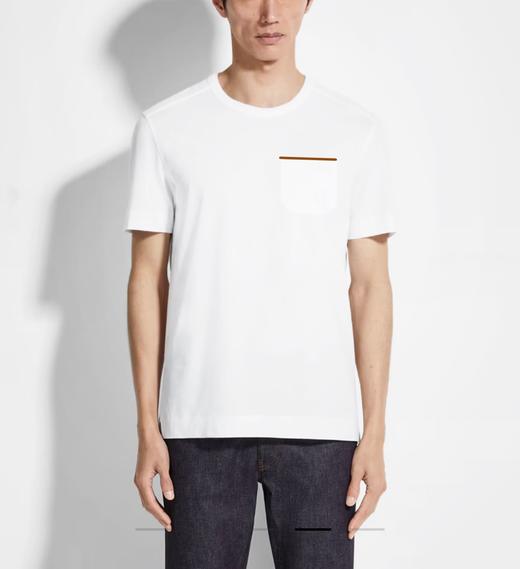 E.Z 杰尼口袋织带拼接液氨弹力短袖T恤 TX470 商品图3