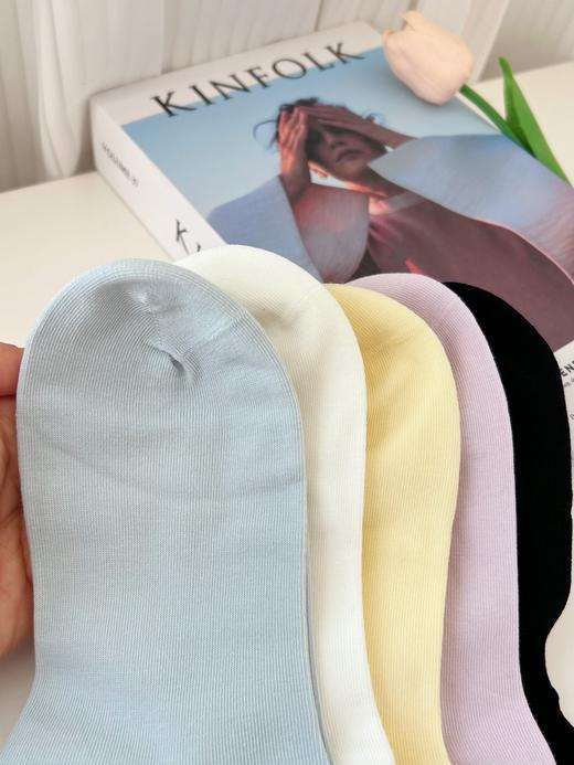 点此购买 爱Ｍ粗罗纹口低筒纯色极致抗起球百棉女袜 艾 317216 商品图6