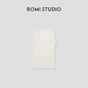 ROMI STUDIO桑蚕丝绵羊毛混纺坑条肌理V领修身毛织背心RWCSST2254 商品缩略图0