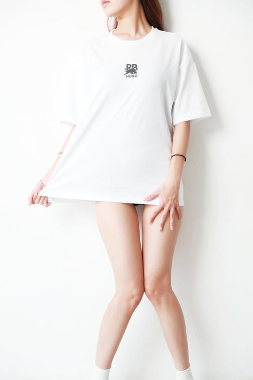 胸口印花tee，限量联名的喔！！基础圆领全棉平纹针织t恤C050466 商品图12