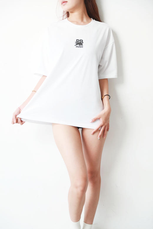 胸口印花tee，限量联名的喔！！基础圆领全棉平纹针织t恤C050466 商品图11