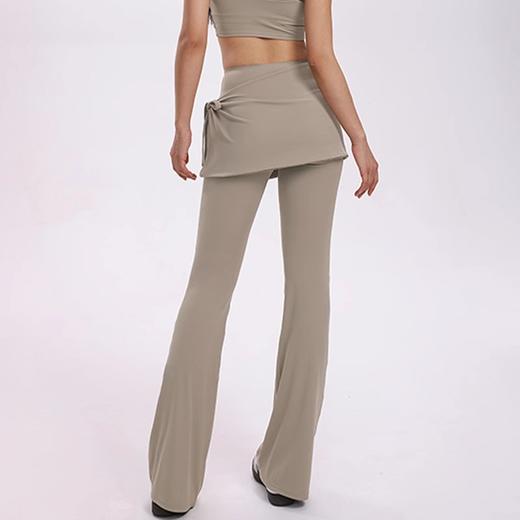 跃牌【禅语梵心】两件套高腰凉感抗菌裸感瑜伽裤屁帘跑步运动裤透气健身喇叭裤CK5460 商品图2