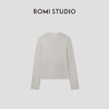 ROMISTUDIO经典老钱100%绵羊毛轻薄翻领长袖针织衫 RWCSST2063 商品缩略图1