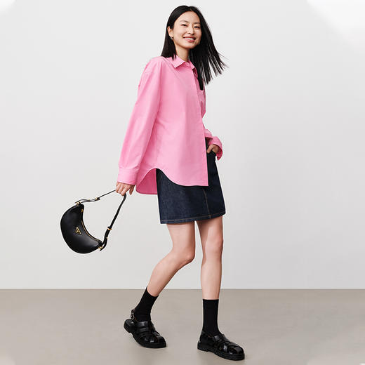 simplepieces上衣SPS粉色衬衫多巴胺不易皱春夏 商品图1