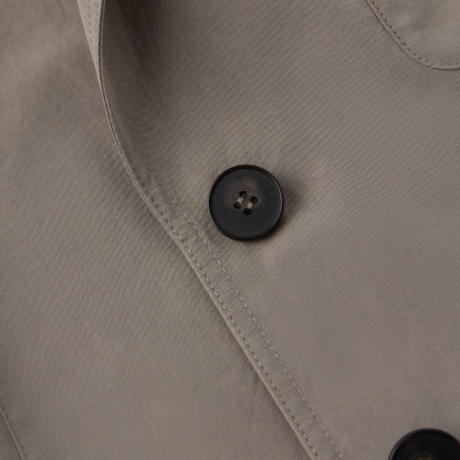 ROMI STUDIO极简老钱风 皮马棉砂洗廓形纯棉薄西装外套RWCSWG2026 商品图3