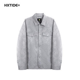 【新品上新】HX 春季水洗翻领牛仔茄克衫外套遮肉显瘦Y105510007101