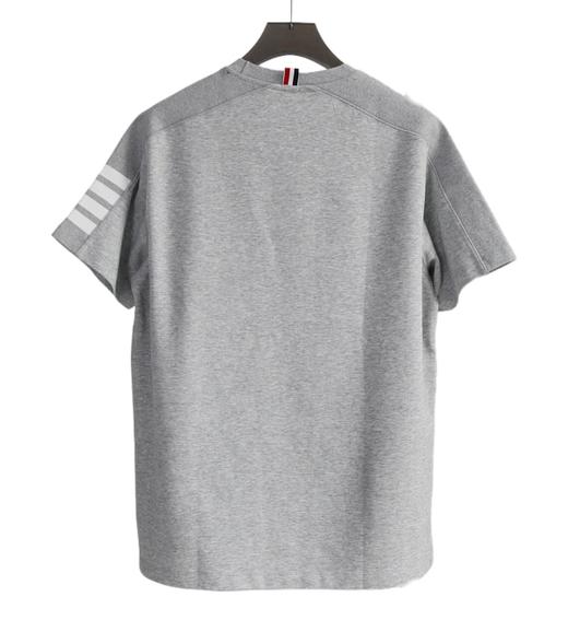 男款前短后长圆领短袖T恤hu022 商品图1