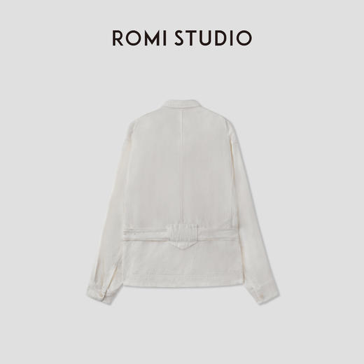 ROMI STUDIO亚麻莱赛尔混纺经典老钱翻领薄款外套 RWCSWG2404 商品图1