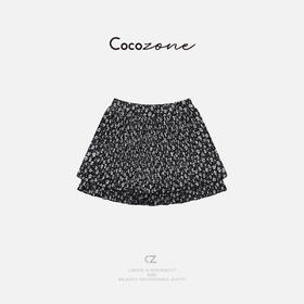 COCO ZONE 刘一一 复古印花压褶工艺个性简约飘逸半身裙 CD1A0850