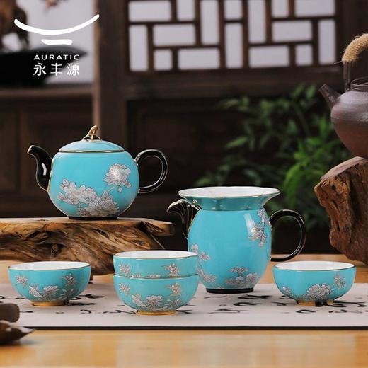 【6F】国瓷永丰源 水墨牡丹8头茶具（4人位） 商品图0