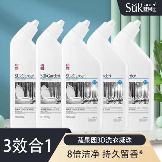 【洁厕剂组合】蔬果园阳光松木洁厕剂500g*5瓶 商品图0