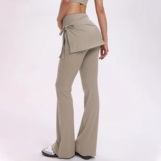 跃牌【禅语梵心】两件套高腰凉感抗菌裸感瑜伽裤屁帘跑步运动裤透气健身喇叭裤CK5460 商品图1