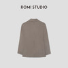 ROMI STUDIO极简老钱风 皮马棉砂洗廓形纯棉薄西装外套RWCSWG2026 商品缩略图1